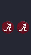 Alabama thumb grips - Maroon thumbgrips displaying a white 'A' logo, tailored for superior control and comfort, ideal for showing school pride on PS5 and Xbox controllers.