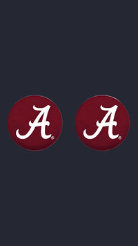 Alabama thumb grips - Maroon thumbgrips displaying a white 'A' logo, tailored for superior control and comfort, ideal for showing school pride on PS5 and Xbox controllers.