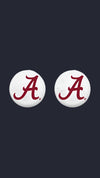 Alabama thumb grips - White thumbgrips with a red 'A' logo, enhancing gaming precision and comfort, perfect for true fans, and fitting PS5 and Xbox controllers.