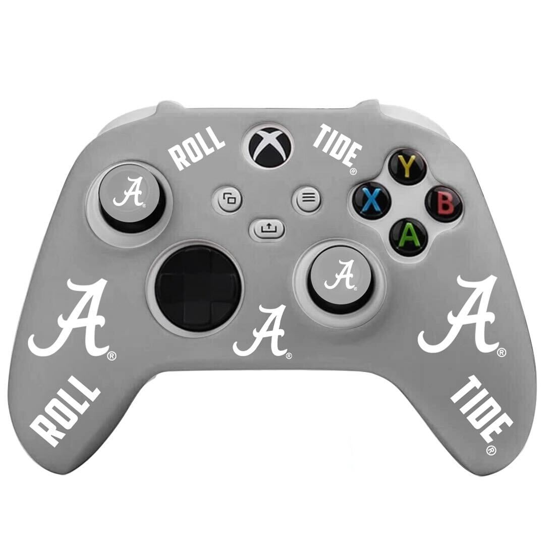 Alabama Silicone Controller Cover - Alternate Edition in Grey featuring Roll Tide and Alabama logos.