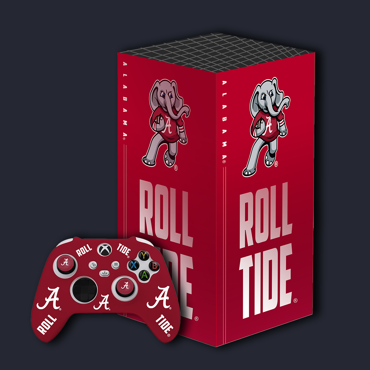 Alabama Crimson Tide Xbox Pro Pack with Starter Kit and VarsityWrapz console wrap