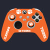 Clemson Tigers Xbox Starter Kit — orange Xbox Series X|S controller design with team paw prints and thumb grips