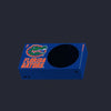 Official blue Florida Gators Xbox Skin shown on Xbox Series S console.