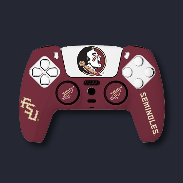 Florida State Seminoles PS5 Starter Kit – DualSense controller grip in garnet and gold (VarsityGripz)