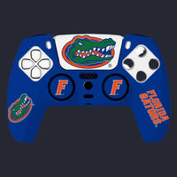 Official blue silicone Florida Gators Controller Cover fitted on Xbox controller.