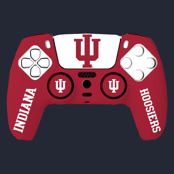 Indiana Hoosiers PS5 Starter Kit Home edition with red controller cover and thumb grips