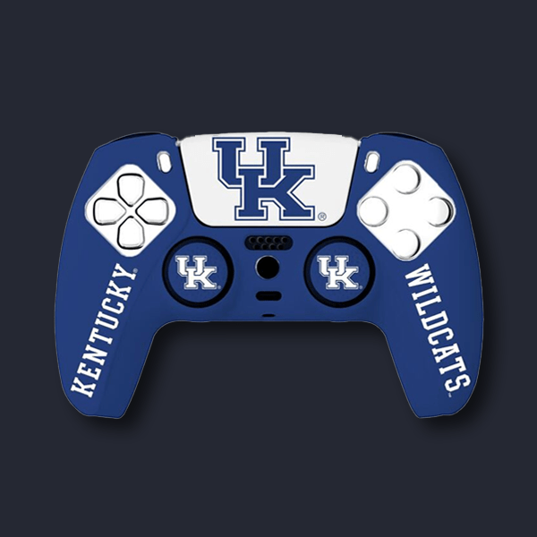 Kentucky Wildcats PS5 Starter Kit – white DualSense controller grip with UK logo