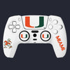 Miami Hurricanes PS5 thumb grips stick covers VarsityGripz - White