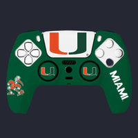Miami Hurricanes PS5 thumb grips stick covers VarsityGripz - Green
