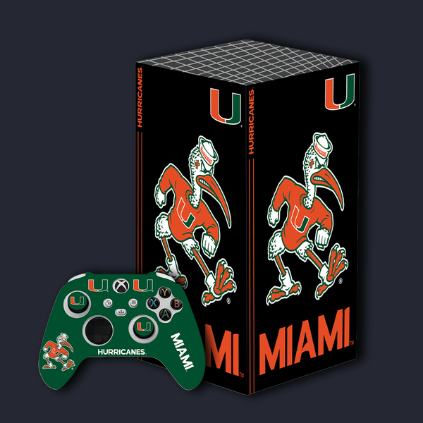 Miami Hurricanes Xbox Pro Pack with Starter Kit and Console Wrap