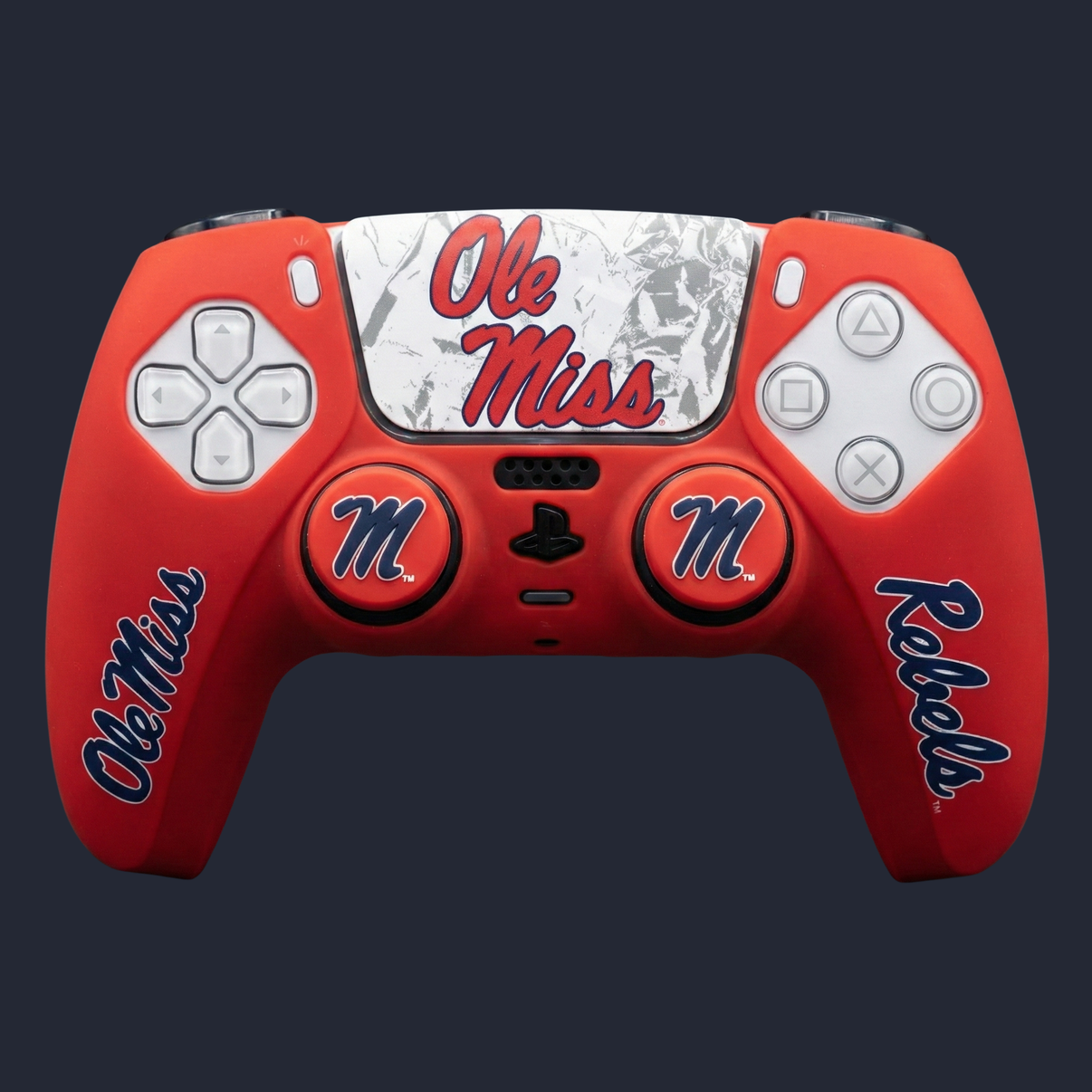 Ole Miss Rebels PS5 VarsityWrapz Home edition console skin with official Rebels colors