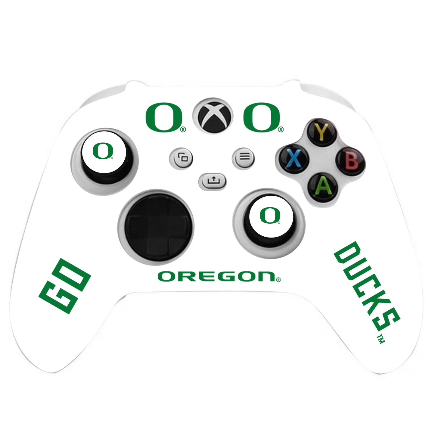 Oregon Ducks Xbox Controller Skin Away White by VarsityGripz - Custom Console Design for Football Fans