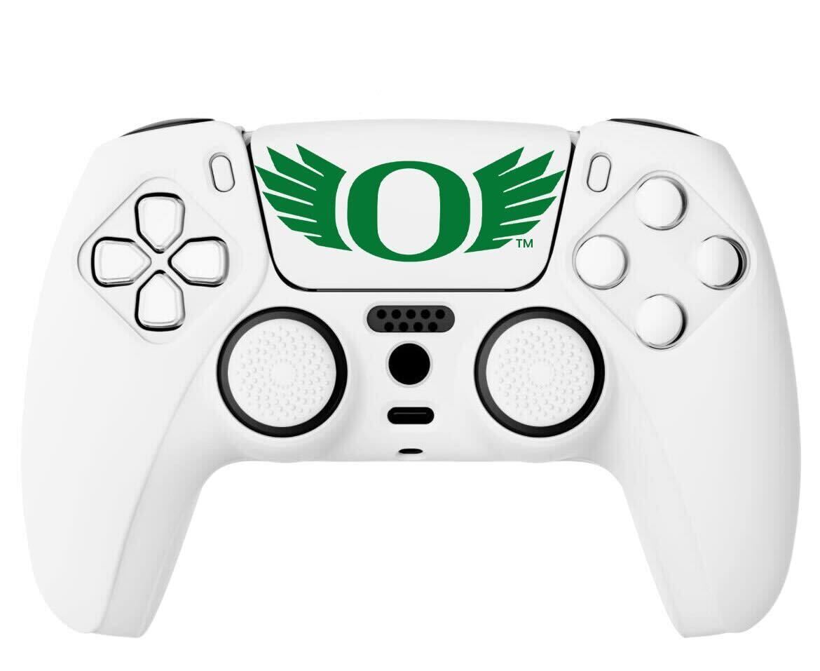 Oregon PS5 Touchpad Sticker with O Logo by VarsityGripz - Custom Collegiate Gaming Design