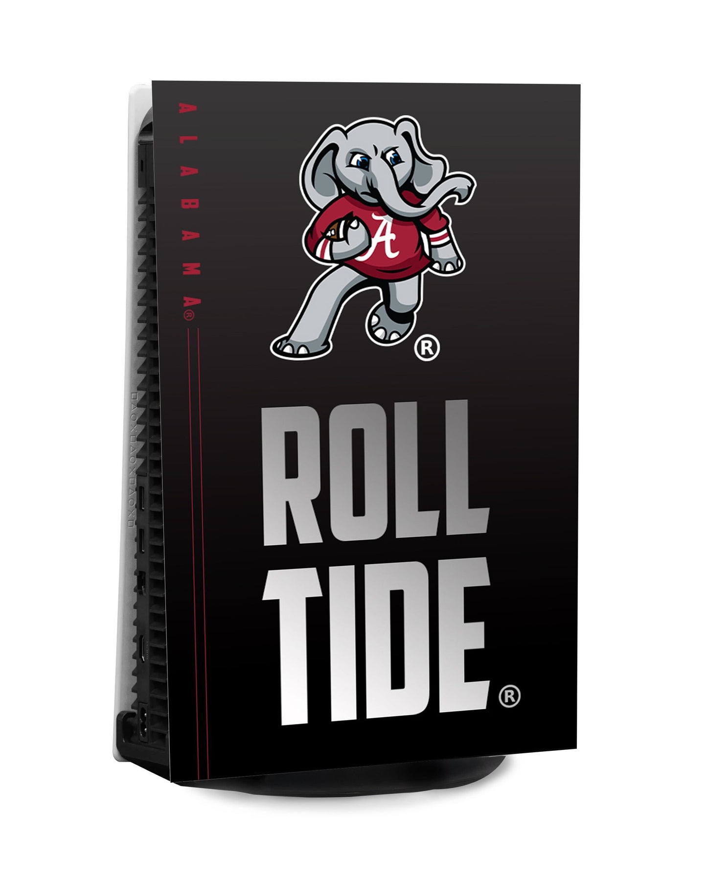 PS5 VarsityWrapz with Roll Tide Elephant and Red Theme