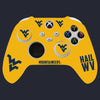 WVU Xbox Starter Kit — Alt/Yellow design on Xbox Series X|S controller with silicone cover and thumb grips