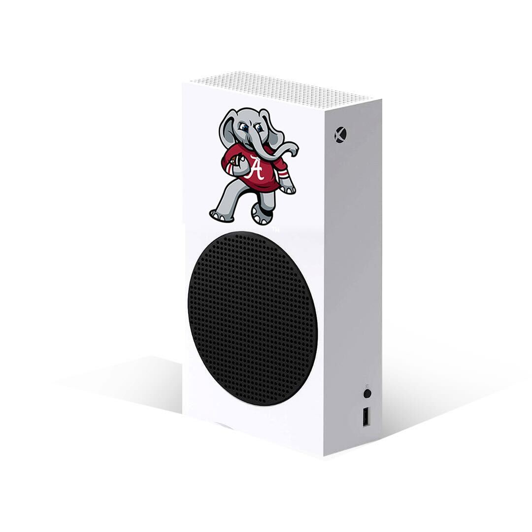 Xbox Series S VarsityWrapz Big Al Edition featuring Alabama mascot Big Al