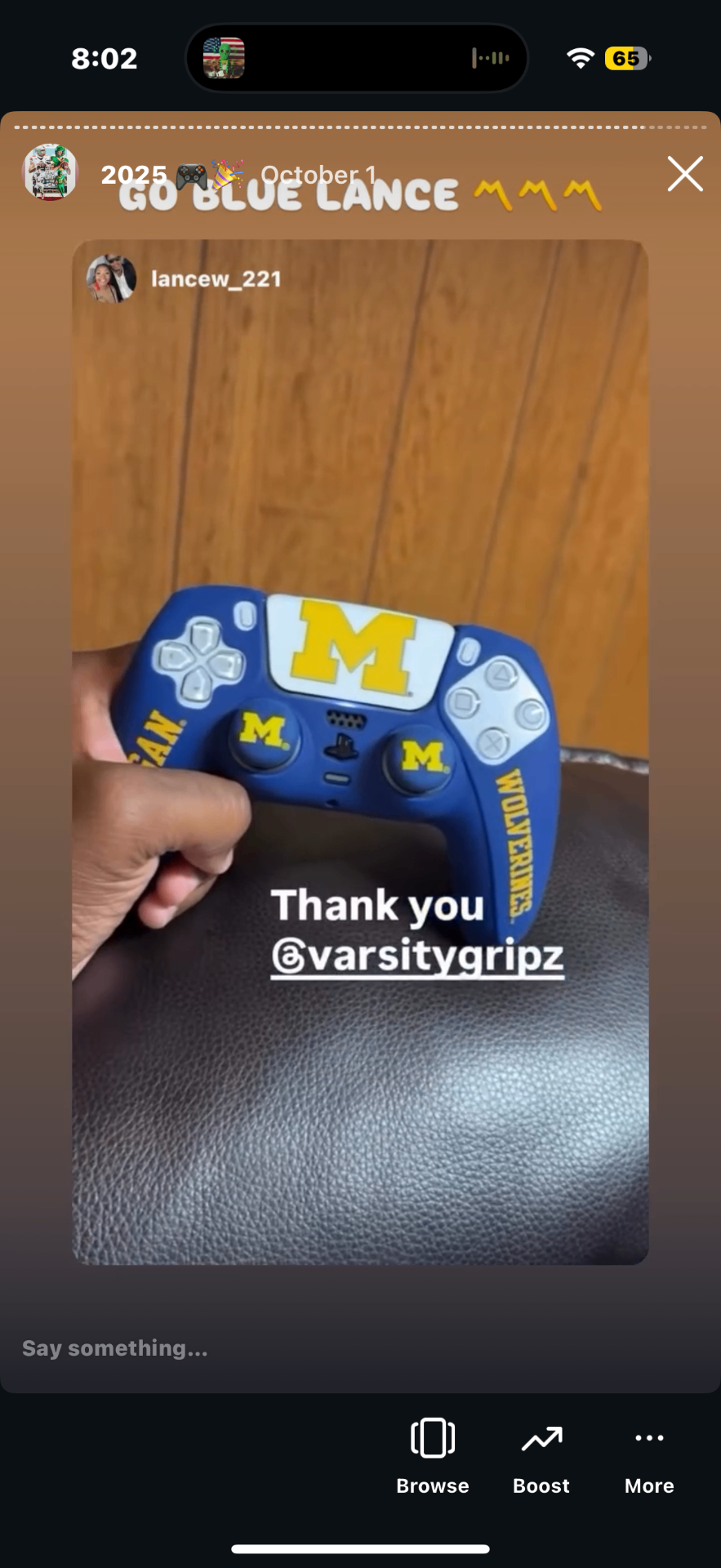 Michigan fan setup shared by @lancew_221